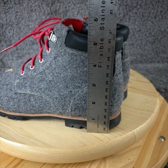 Woolrich Chukka Boot Womens 7.5 Gray Wool Lined Vibram Sole Ankle Bootie - Picture 6 of 11